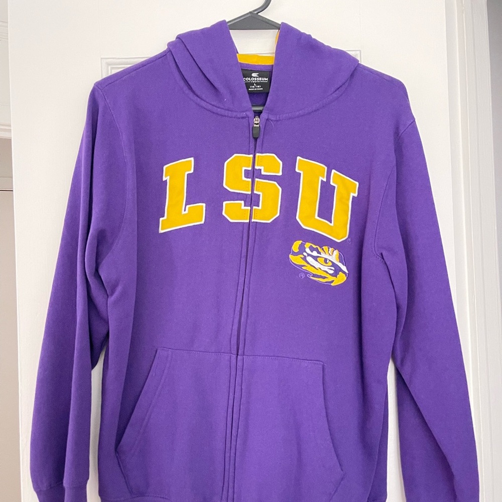 Colosseum Purple and Yellow LSU Zip-Up Jacket